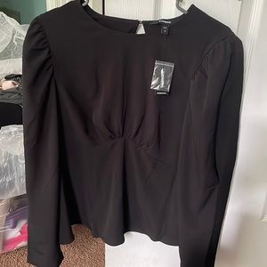 Express black long sleeve top size medium